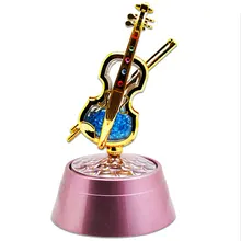 Projection Lamp Lights Violin Music Box Home Bedroom Living Room Carft Portable