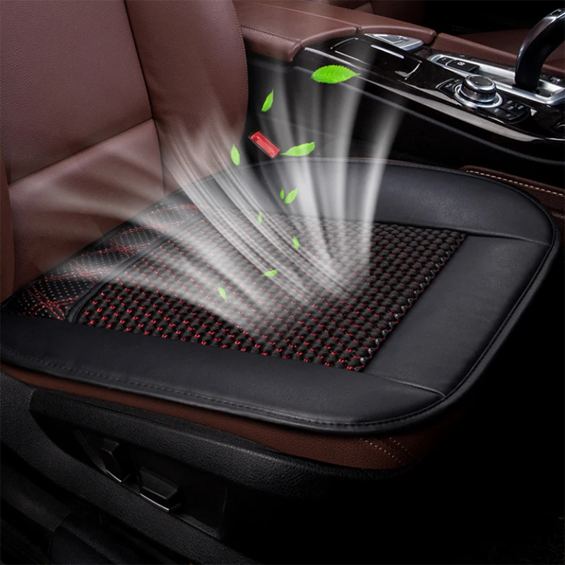 

Ventilation Car Seat Cushion Multi-function Square Automobile 1 Front Seat Mat 12V Air Conditioning Ice Silk Summer Cool Pad