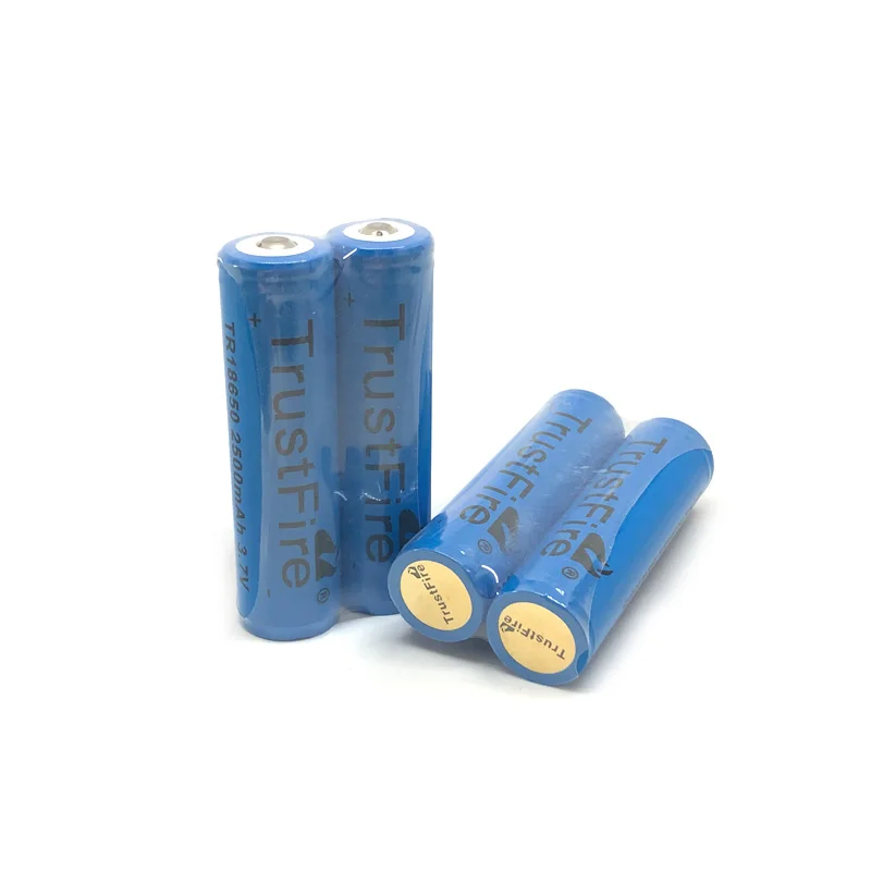 

10pcs/lot TrustFire TR18650 3.7V 2500mAh 18650 Rechargeable Lithium Battery with PCB Protection Power Source For LED Flashlights