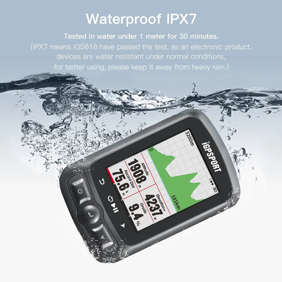 IGPSPORT Igs618 GPS Fahrrad Computer Ant + Drahtlose Tacho Wasserdichte Fahrrad Computer Bluetooth