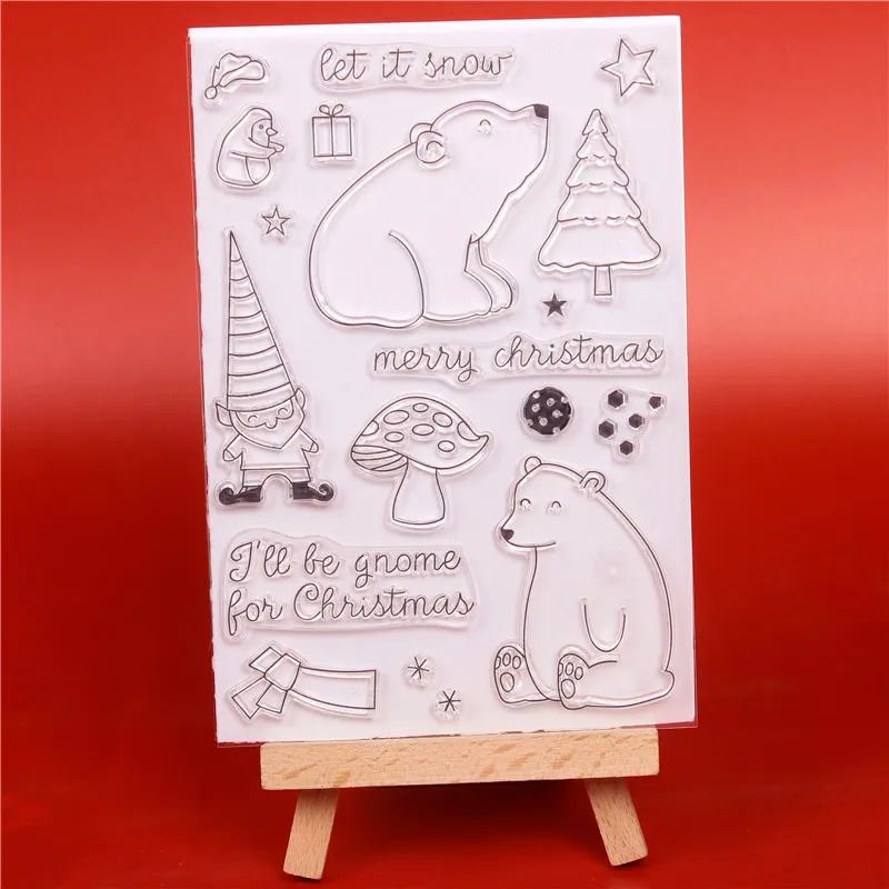 

Transparent Rubber Silicone Clear Stamps for Tampons Seal Background Collage Stamp Holiday card Card Making Diy