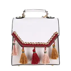 Этнический стиль, модная женская сумка через плечо с кисточками, высокое качество, Ретро сумка на плечо, новые маленькие женские сумки, H30605