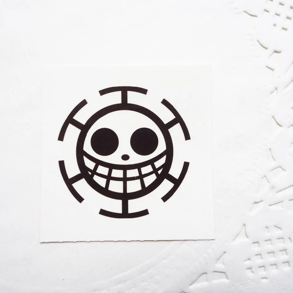 ONE PIECE Trafalgar Law Cosplay Animasi Kartun Logo Tatoo Stiker