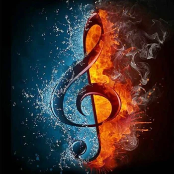 

5D DIY Diamond Painting Music Landscape Full Square/ Round Diamond embroidery Cross stitch Diamond crystal Wall Painting CC176