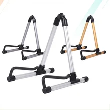 Guitarra de alta calidad soporte Universal plegable a-frame uso para guitarra eléctrica acústica guitarra Ukulele bajo soporte de suelo