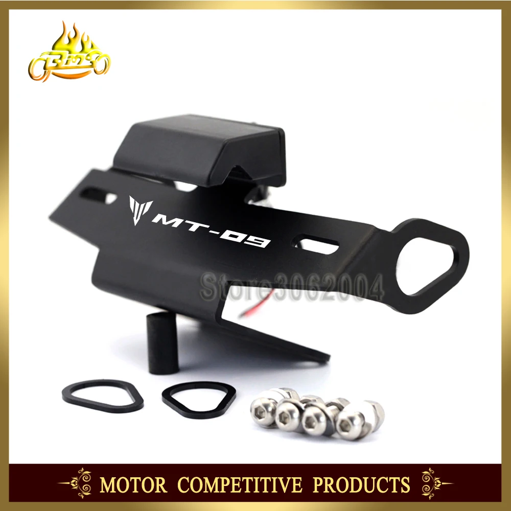 

New Registration License Plate Holder Bracket LED Motorcycle Accessories For YAMAHA MT09 MT-09 FZ-09 FZ09 2014-2016 With Logo