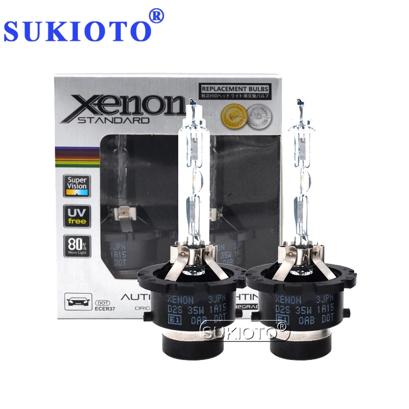 SUKIOTO Premium 35W Xenon D1S D2S D3S D4S HID Xenon Bulb Lamp 4300K D1S 8000K D2S 6000K D3S Car Headlight Replacement Bulb D4S (12)