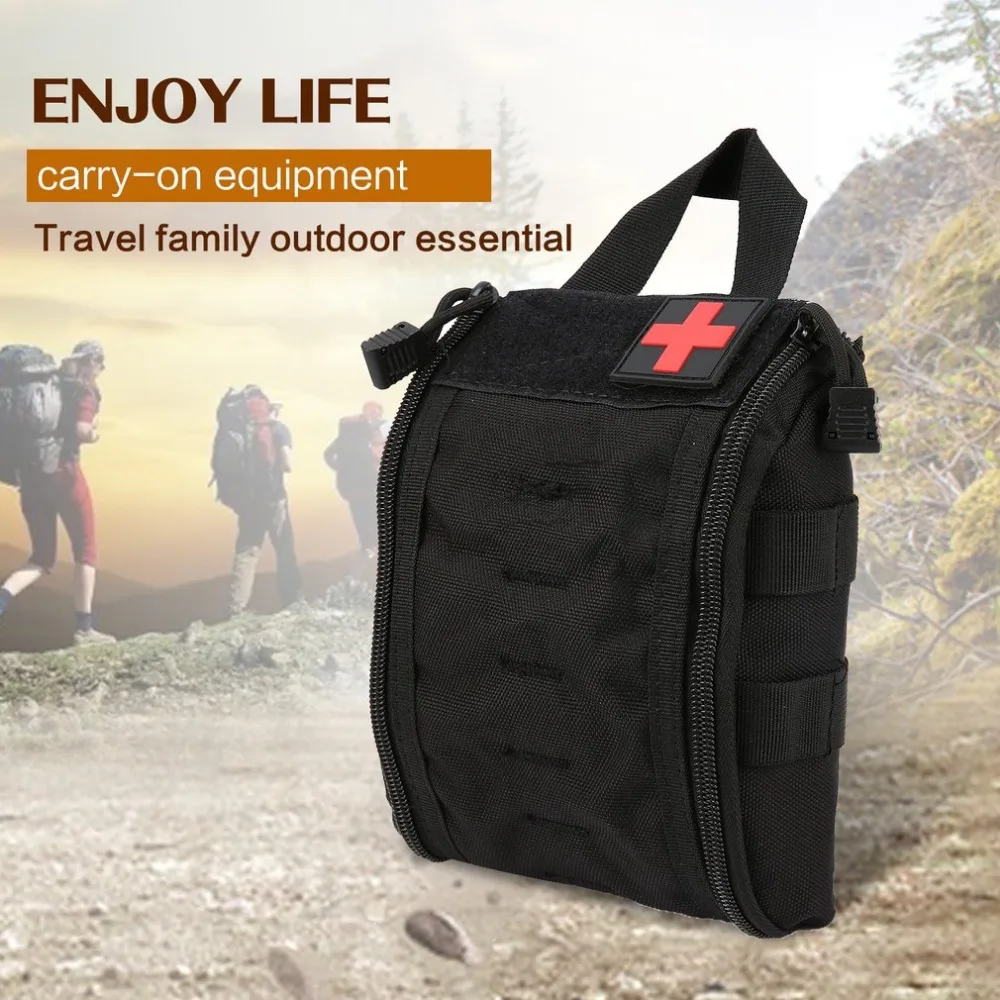 Portátil al aire libre bolsa de primeros auxilios táctico caso médico multifuncional paquete de la cintura Camping escalada bolsa de emergencia Kit de supervivencia