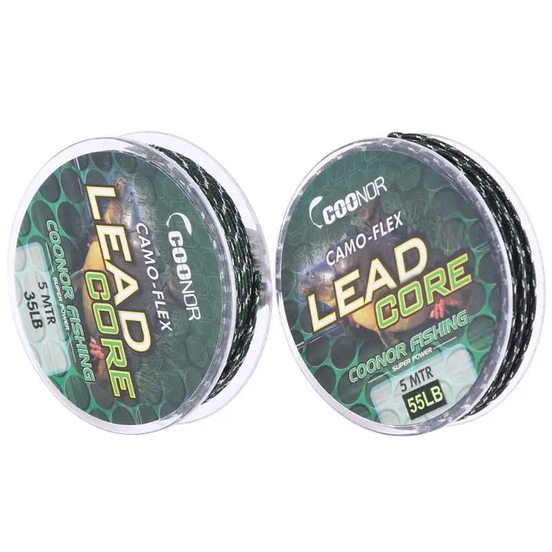 5m/16ft 16 Strand Leadcore Camouflage Carp Braided Fishing Line Hair