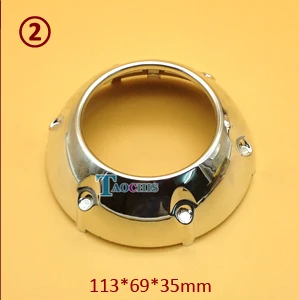 Taochis авто-Стайлинг бленда для объектива DIY для Hella 3 5 Q5 проектор Объектив оболочка хром с ангельскими глазами отверстия