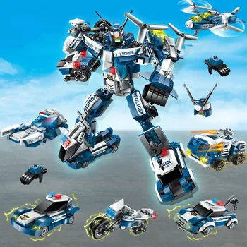 

Children's Educational Robot Straight Into The Body Assembled Building Blocks Toy Blast Warfare