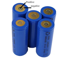 20Pcs/lot DVISI 3.7V 5000mAh 26650 Rechargeable Battery Positive and Negative in same side with Protection Plate Wholesale