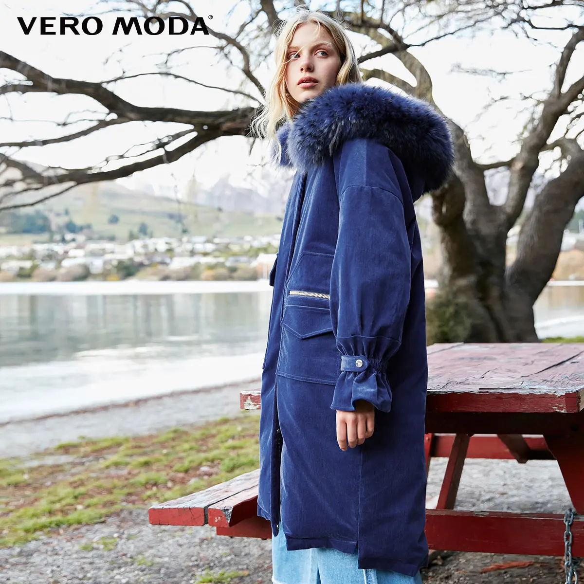  Vero Moda new braid hair collar trumpet sleeve straight down Bomber Jacket  318412519