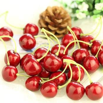 

Simulation Small Cherry Cherries Photography Background Accessories for Studio Photo Mini Decoration