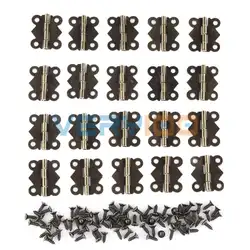 20 штук декоративные Винтаж мини бабочка петли Bronze для Кабинета шкатулка Размеры S 2*1,7 см