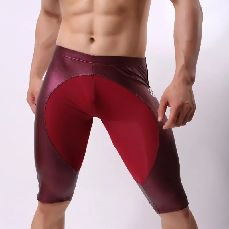 

Men sports shorts gym runing shorts sweatpants leather Quick-dry sports tights running pants elastic training shorts size XL