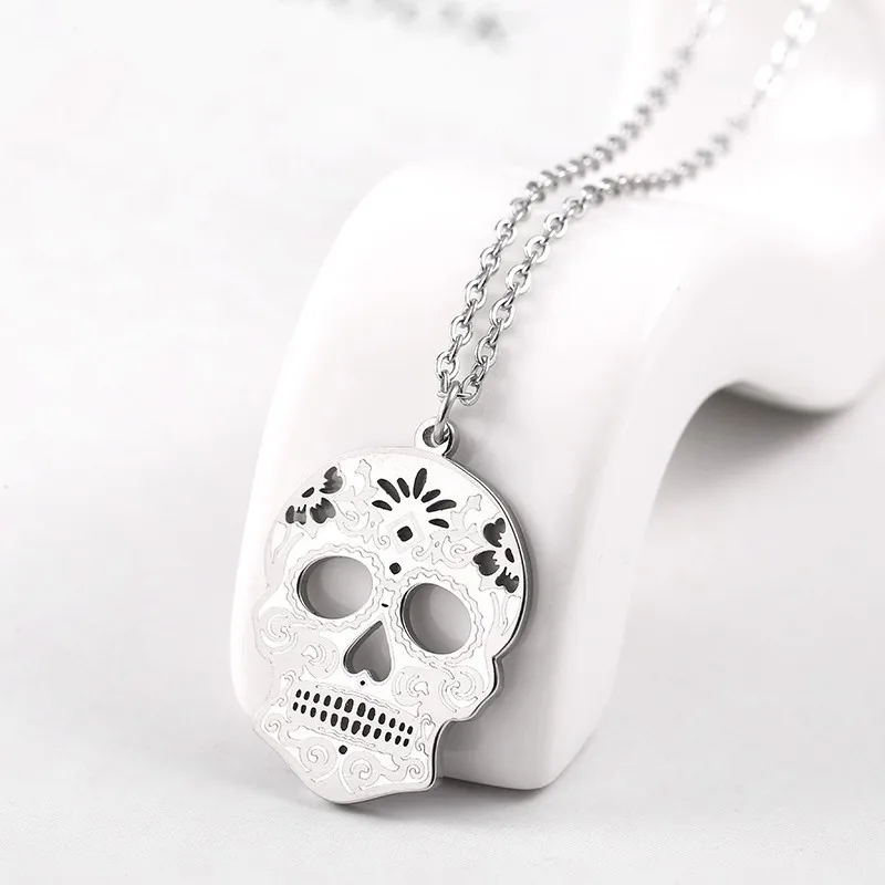 RIR Sugar Череп ожерелье с черепом День мертвых диа де Los Muertos ювелирные украшения в