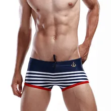 Брендовые мужские сексуальные пляжные штаны шорты полосатые цветные плавки-боксеры купальники одежда сексуальные купальники