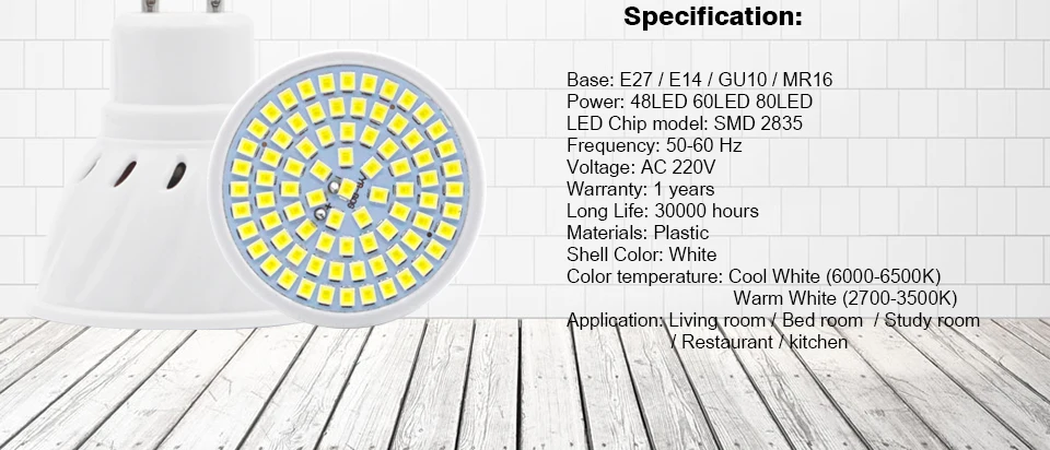 Лампада светодиодный светильник 48 Светодиодный s 60 Светодиодный s 80 светодиодный s AC 220 В SMD 2835 Светодиодный прожектор лампа GU10 MR16 E27 E14 для дома энергосберегающая лампа