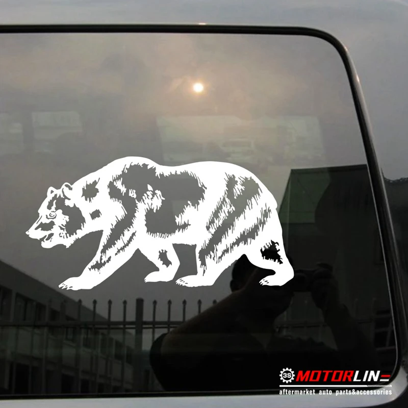 

California Bear Decal Sticker Cali Car Vinyl pick size color Californian Flag no background
