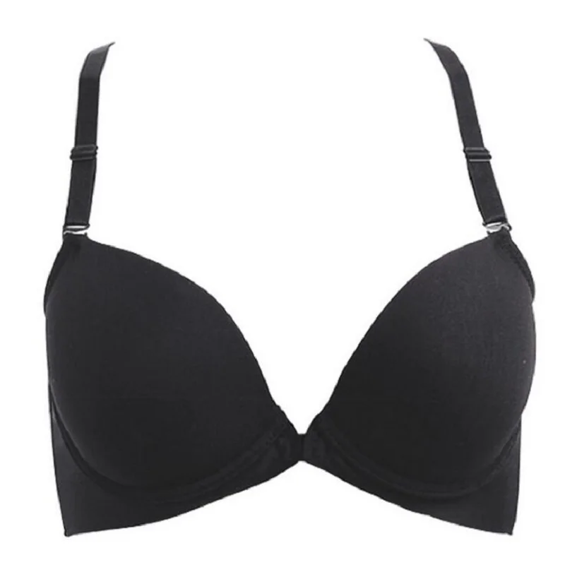 

new fashion women underwear sexy push up bra for women front button cup brilliant color brassiere modis bralette lingerie
