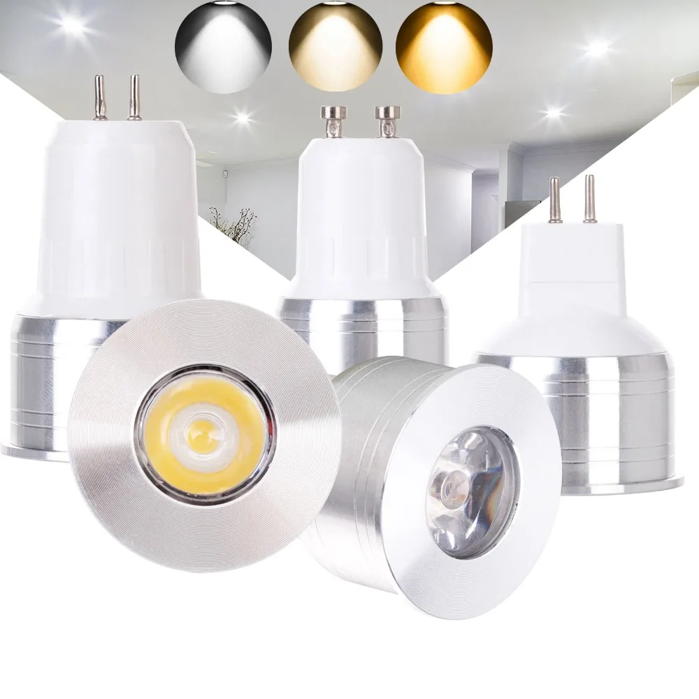 Светодиодные прожекторы 3 Вт COB лампа MR16 GU10 GU5.3 Cup Светодиодная AC 110 В 220 DC 12 Теплый