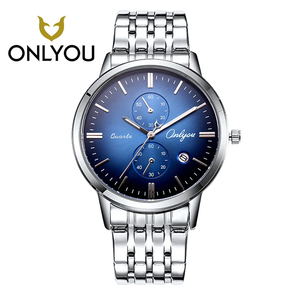 

ONLYOU hot sell lover Golden Watch Men Watches Luxury Famous Wristwatch women Male Ultra-thin Clock Quartz Wrist Watch Calendar
