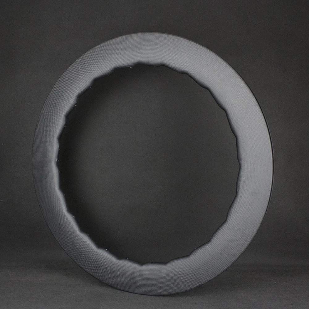 Sale Free Shipping 24/24 3K 700c Aerodynamic Sawtooth Carbon Road Disc Brake Rims Clincher/Tubeless Tubular Without Brake Track 3