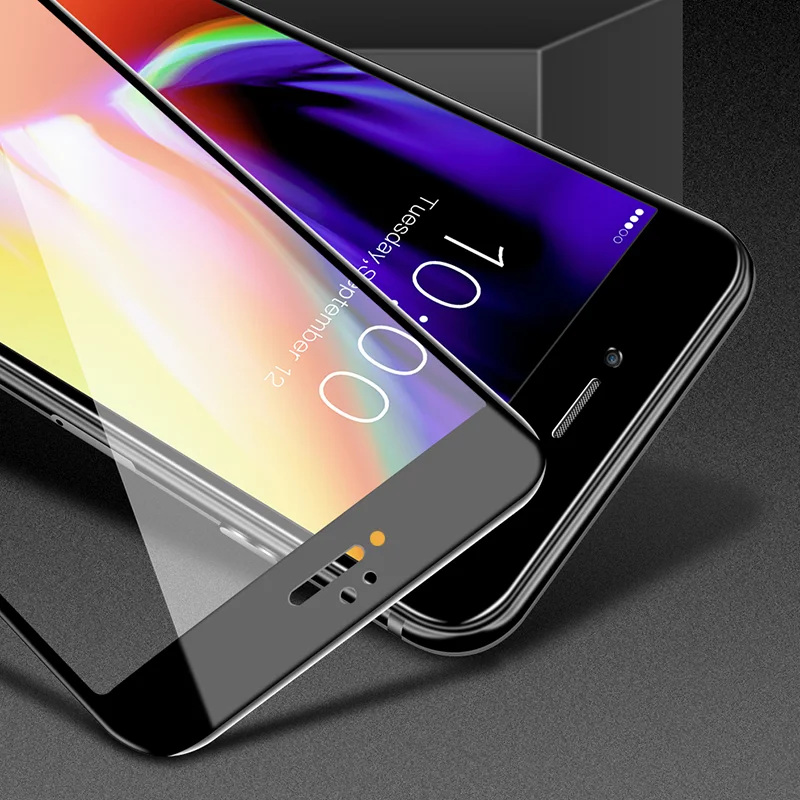 защитное стекло на айфон 7 10D закаленное для iPhone 8 6 Plus защита экрана полное