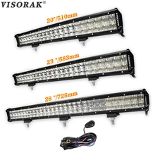 VISORAK 5D 20 23 28 polegada OffRoad LED Bar 210 W 240 W 300 W LED Barra de Luz de trabalho Para A Volkswagen SUV 4WD 4×4 Truck Car ATV Luz de Combinação