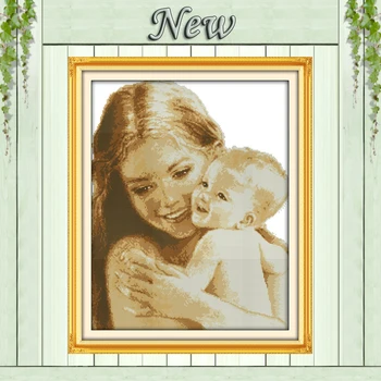 

Deep love of mother and son,11CT pattern printed on Canvas DMC 14CT Cross Stitch Embroidery kit,Needlework Set,House Home Decor