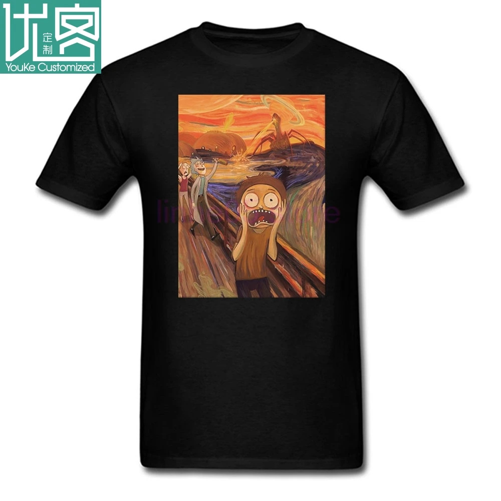 

Rick And Morty Edvard Munch The Scream T Shirt Men and men Tv Tee big Size S XXXL