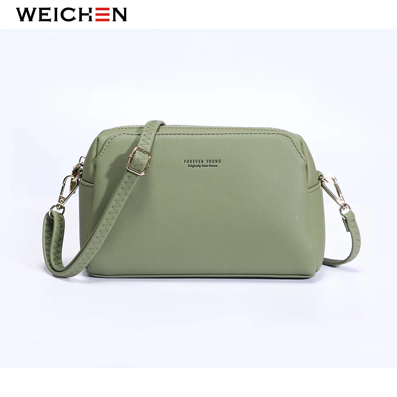 

Weichen 2019 Small Shoulder Bags Women Fashion Female Crossbody Bags Pu Leather Women Messenger Bags Zipper Casual Pink Color