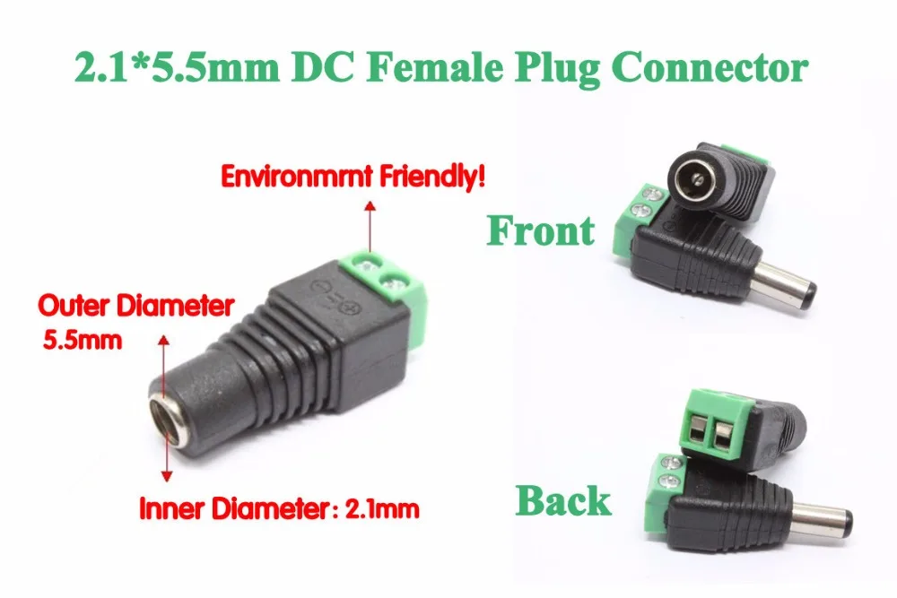 Бесплатная доставка 5 пар мужской + Женский DC мощность Jack & Plug винт на провода разъем для камер видеонаблюдения