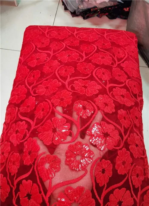 Африканская кружевная ткань розовая Высококачественная кружевная ткань Асо Эби сетчатая ткань 3D цветок вышитые бусины Блестки нигерийская швейцарская кружевная ткань