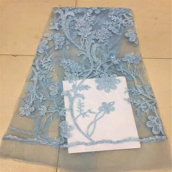 

Grass Green Color New Design African Lace Fabrics High Quality French Lace Fabric For Party Dress Nigerian Sequins Lace Fabric
