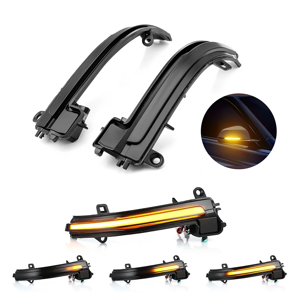 2 pieces LED Rearview Mirror Indicator Blinker Repeater Light Dynamic Turn Signal Light For BMW