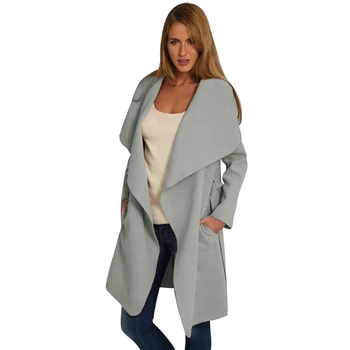 

New Autumn Spring Women Open Front Coat Long Cloak Overcoat Waterfall Cardigan Female