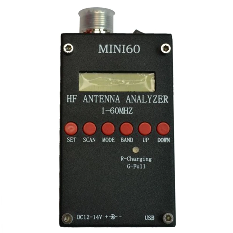 

Mini60 sark100 HF ANT SWR Antenna Analyzer Meter For Ham Radio Hobbists Black