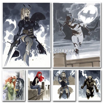 

Needlework Diamond Embroidery DIY Diamond Painting Cross Stitch Batman And Wolverine Posters Full Diamond Set Cartoon Decorative