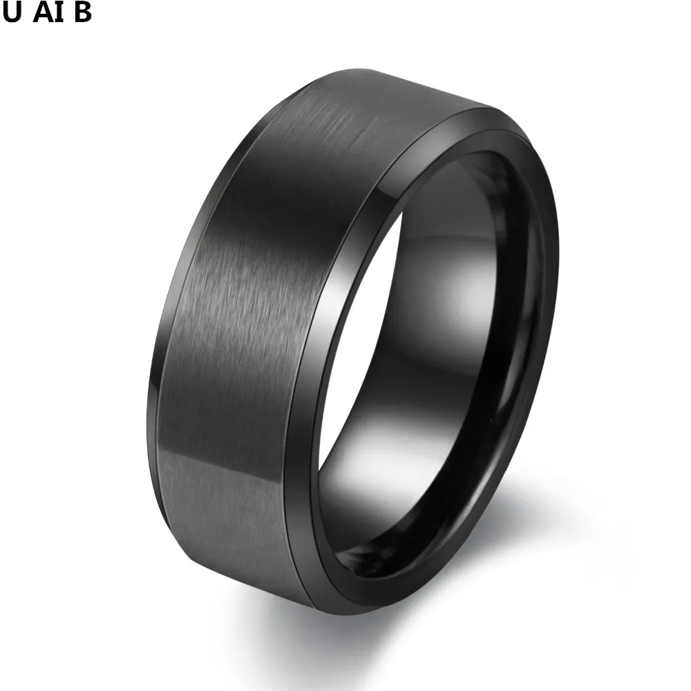 8MM Wedding black Tungsten Ring Very Nice Wedding Band ...
