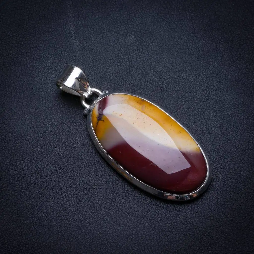 Natural Royal Imperial Jasper Handmade Unique 925 Sterling Silver Pendant 2" U0208in Pendants