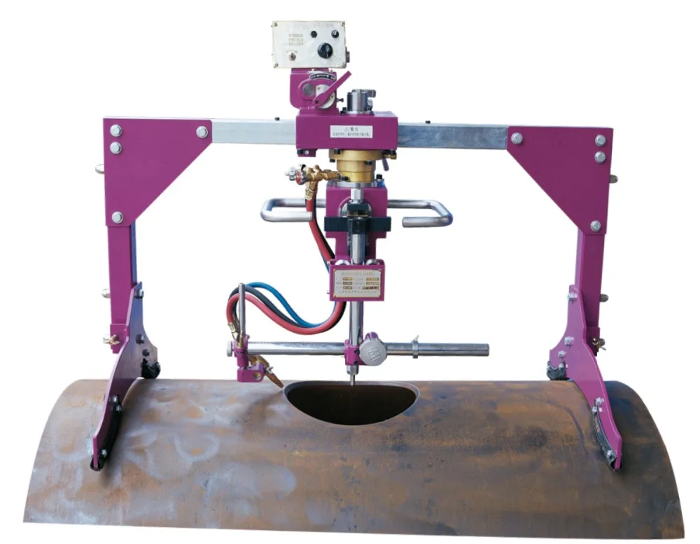 HK 600D Automatic tube pipe hole flame cutter cutting machinein Power
