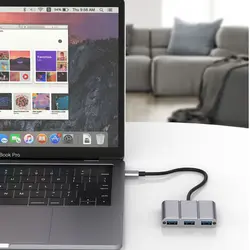 4 вспомогательное устройство для usb Высокоскоростной разветвитель ПК Компьютерные аксессуары для планшет usb Адаптер c usb многократная