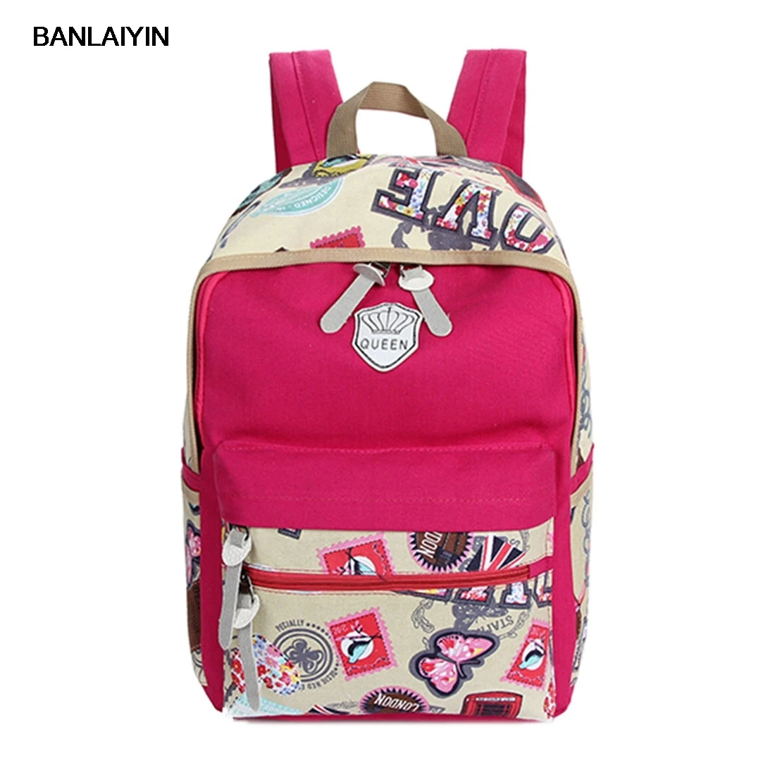 Fashion Women Canvas Travel Satchel Shoulder Bag Backpack School Rucksack