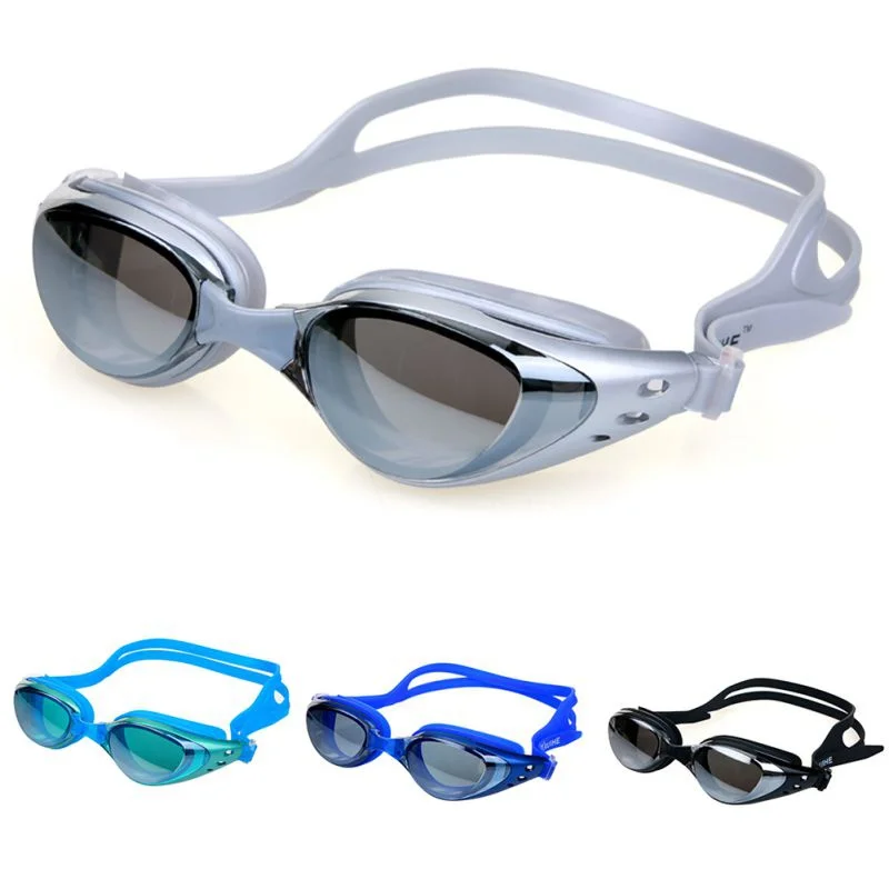 Gafas de Natación Impermeable Profesional Electroplate Antiniebla Gafas de protección UV 