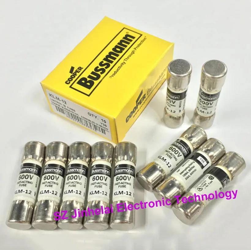 

New and original KLM-12 Fast-acting Supplemental fuse 12A 600V 10*38mm предохранитель