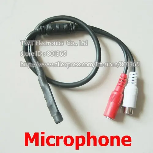 DHL EMS 100Qty Mic Аудио микрофонный кабель адаптер для камеры видеонаблюдения