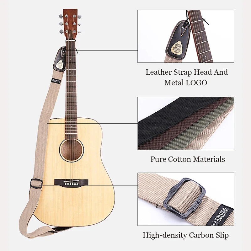 Soldier Acoustic Electric Bass Guitar Strap Black Leather Ends Belt Shoulder Personalized Metal LOGO Straps Guitar Accessories 4 Soldier Acoustic Electric Bass Guitar Strap Black Leather Ends Belt Shoulder Personalized Metal LOGO Straps Guitar Accessories 4