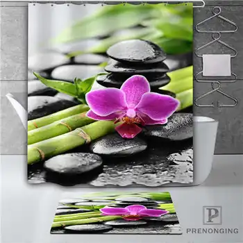 

Custom _Orchid-Bamboo (1) Waterproof Shower Curtain Doormat Home Bath Bathroom Polyester Fabric Multi Sizes#18-10-18-(2)-24